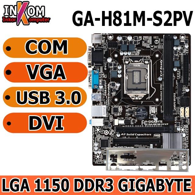 Gambar Motherboard Intel LGA 1150 H81 Gigabyte - GA H81M S2PV dari INKOR KOMPUTER undefined Tokopedia