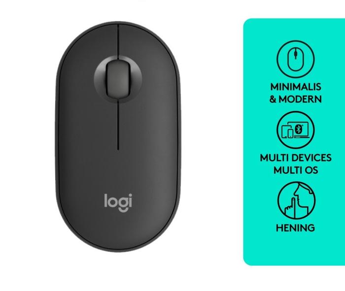 Gambar Logitech Pebble 2 Wireless Bluetooth Mouse M350s - Logitech M350s - Tonal Graphite dari API-Mart undefined Tokopedia