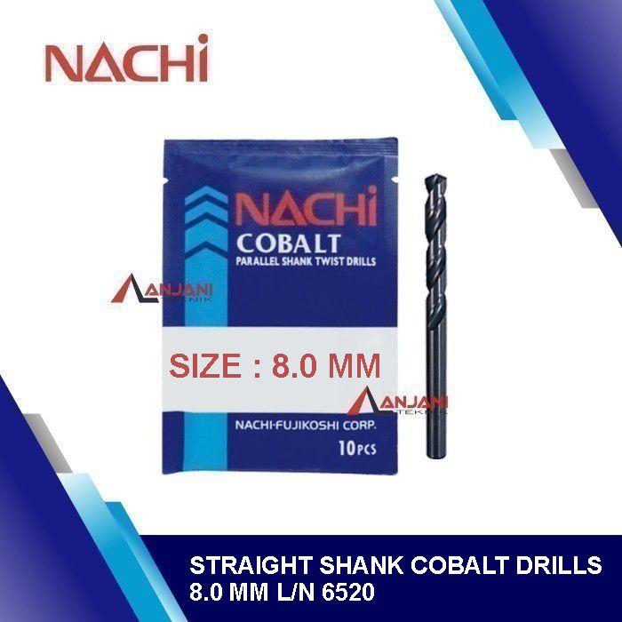Jual NACHI COBALT HSS CO 8 mm L/N 6520 MATA BOR BESI BAJA 8mm 8.0  