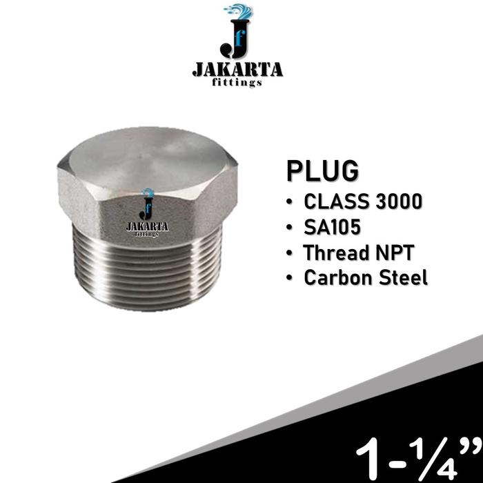 Gambar Plug CS Class 3000 SA 105 THREAD - 1-1/4" dari JAKARTA Fittings undefined Tokopedia