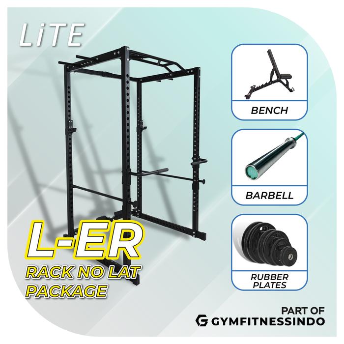 Gambar POWER RACK PACKAGE LITE L-ER TERMURAH Alat GYM - Tanpa Lat Pull  dari Lite Fitness Indonesia undefined Tokopedia