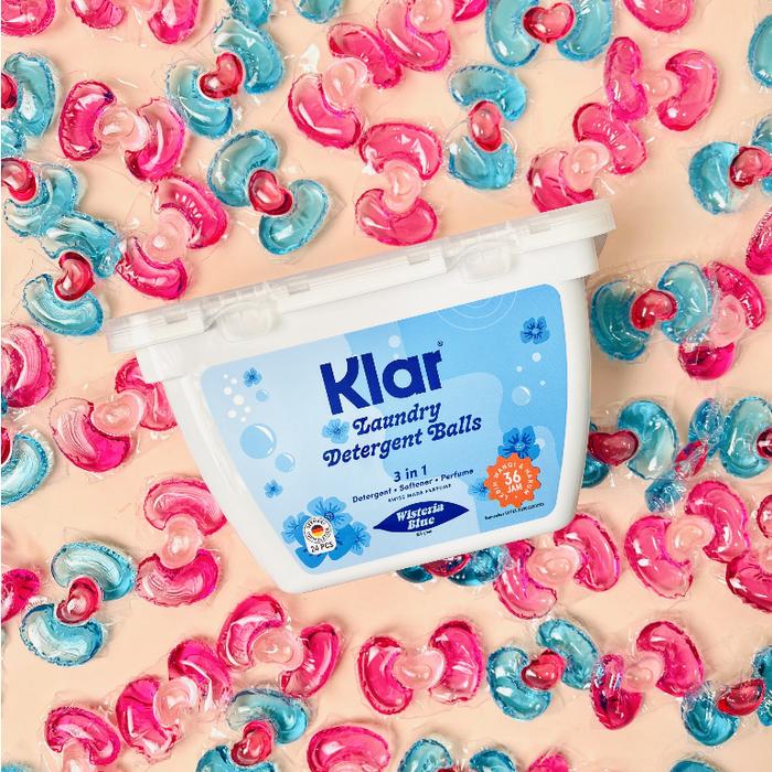 Gambar KLAR LAUNDRY DETERGENT BALL 3IN1 (BOX) DETERGENT INSTAN PAKAI DETERGEN - BLUE BOX 24 PCS dari WIJAYA ELEKTRONIK SEMARANG undefined Tokopedia