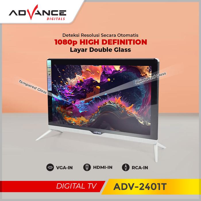 Gambar Televisi Led Digital Advance ADV-2401T TV HD 24 inch FULL HD TV - ADV-2401T, PACKING KAYU dari Advance Digitals Store1 undefined Tokopedia
