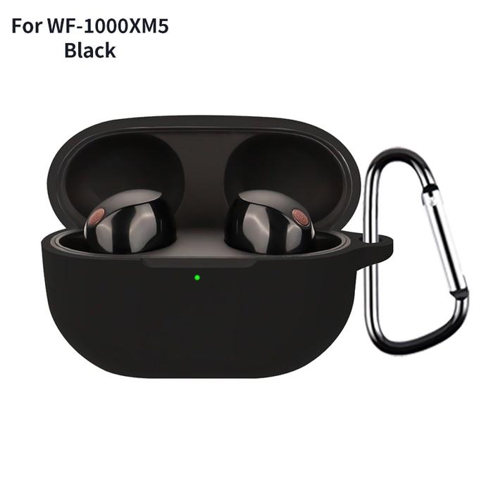 Gambar Silicone Case Cover Sony WF-1000XM5 - Carabiner - Soft Casing TWS Fit - Black dari Logay Acc undefined Tokopedia