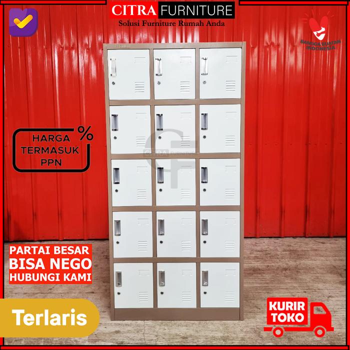 Gambar Loker Besi 15 Pintu Kunci |Locker Karyawan|Arsip File Filling Kabinet - BROWN NEW, DIRAKIT dari Citra furniture undefined Tokopedia