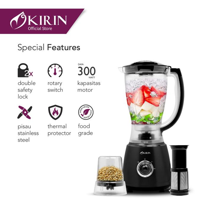 Gambar KIRIN Blender Omni Serbaguna All in One KBB-1750PL - KBB-1750PL1 dari Kirin.indonesia undefined Tokopedia