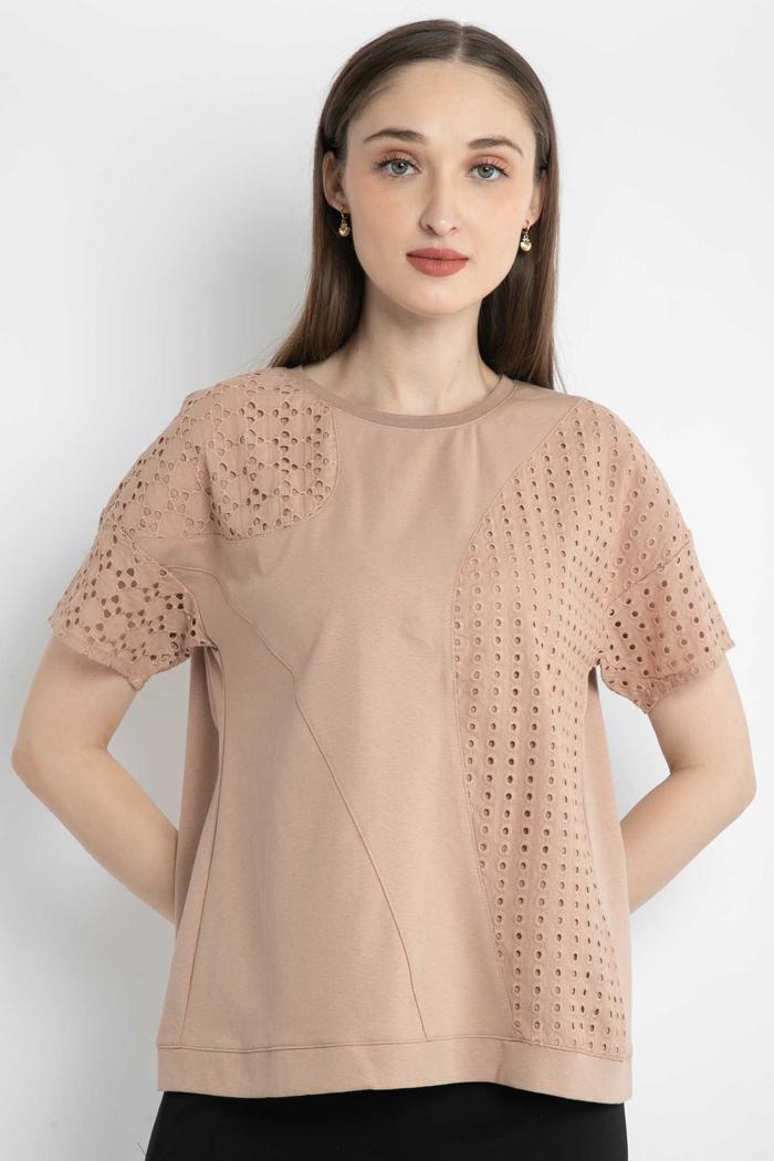 Gambar *Ready Stok* SISTER'S - Atasan Kaos Kombi Katun S7404 (JS) - Cokelat, 2L dari Sisters Fashion Group undefined Tokopedia