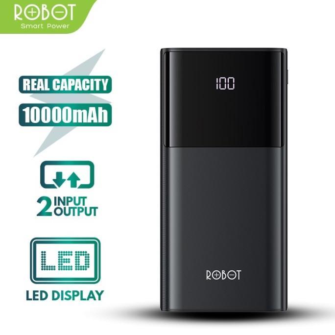 Gambar POWER BANK ROBOT RT190 ( 10000mAh ) 2 Port USB Fast Charging With LCD - ROBOT RT190S dari Lorian store undefined Tokopedia