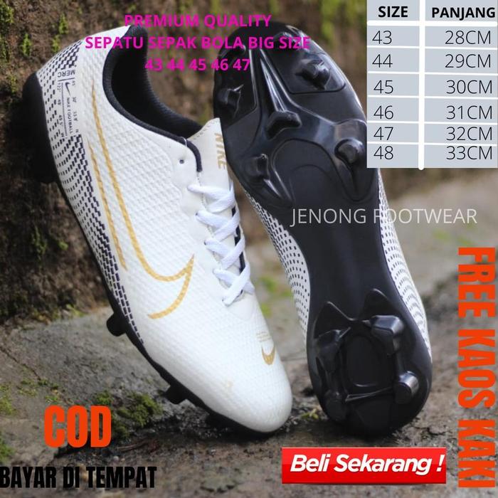 Gambar SEPATU SEPAK BOLA UKURAN JUMBO SEPATU OLAHRAGA FOOTBALL BIG SIZE - Putih, 43 dari EKA_BABY undefined Tokopedia