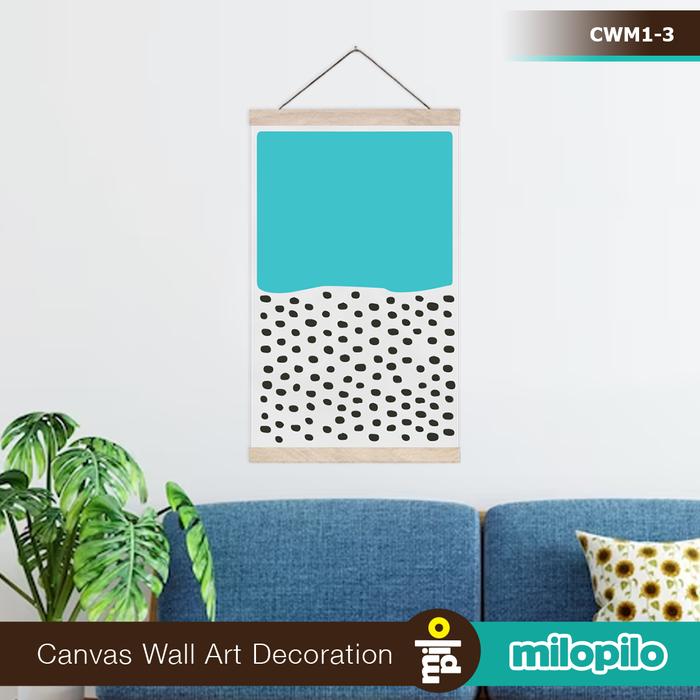 Gambar Poster Kanvas, Wall Art Decor, Hanging Poster, Lukisan Minimalis - Blue, 20x30cm dari Milopilo_NEW undefined Tokopedia