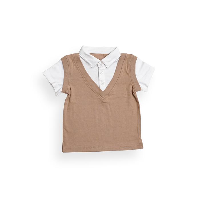 Gambar Bamboo and Bub Aslan Top - Kaos Anak Cowo Baby Boy Fashion Sweater - Almond, 3-6m dari Ninemonthslater.idn undefined Tokopedia