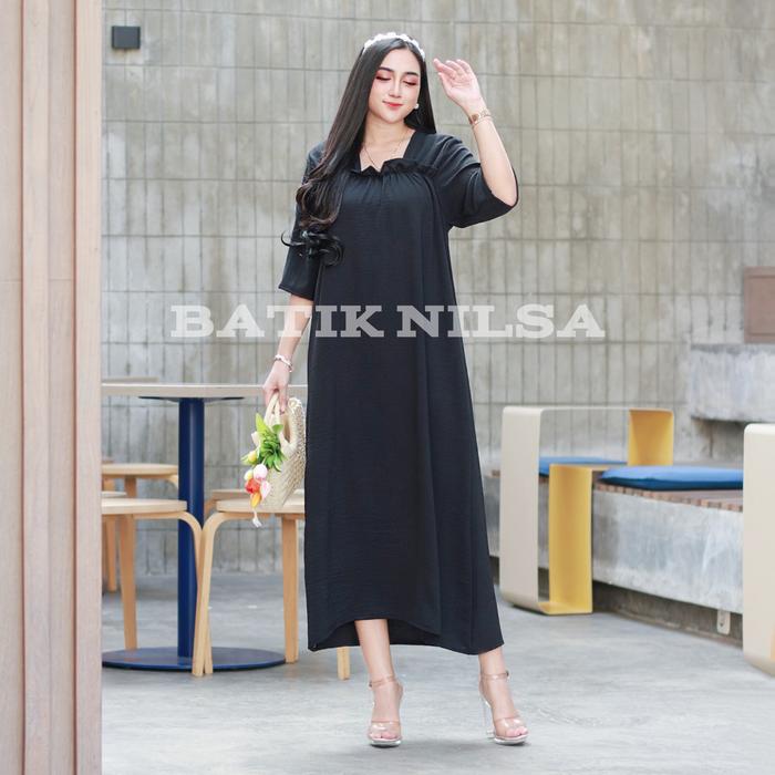 Gambar dress fuji terbaru - Hitam, LD 120 PB 120 dari batik nilsa undefined Tokopedia