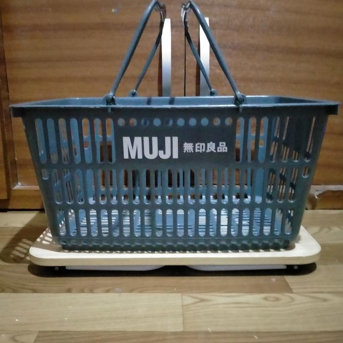 Gambar MUJI SHOPPING BASKET - Keranjang Belanja Muji - Abu-abu, S dari RamaniaSShop undefined Tokopedia