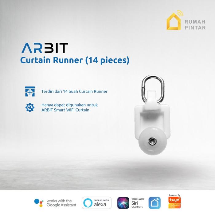 Gambar Arbit Curtain Runner Roda untuk Hordeng isi 14 Butir dari Teknologi Rumah Impian undefined Tokopedia
