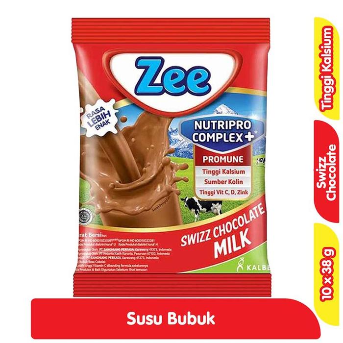 Gambar Zee Nutripro Complex Susu Bubuk Swizz Chocolate Sachet 10 x 38 g dari Alfamidi Official Store undefined Tokopedia