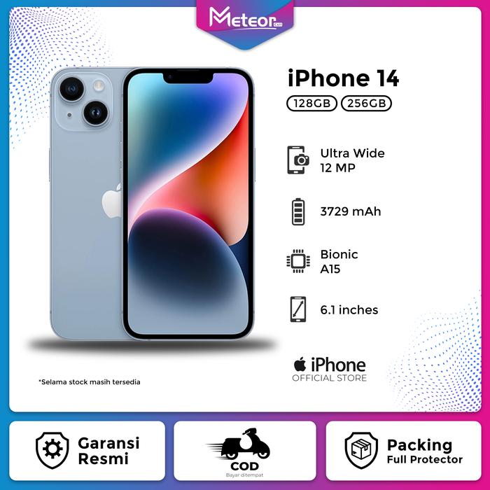 Gambar Iphone 14 128 GB Garansi Resmi Ibox (INSTAN AREA MALANG) dari Meteor Cell undefined Tokopedia