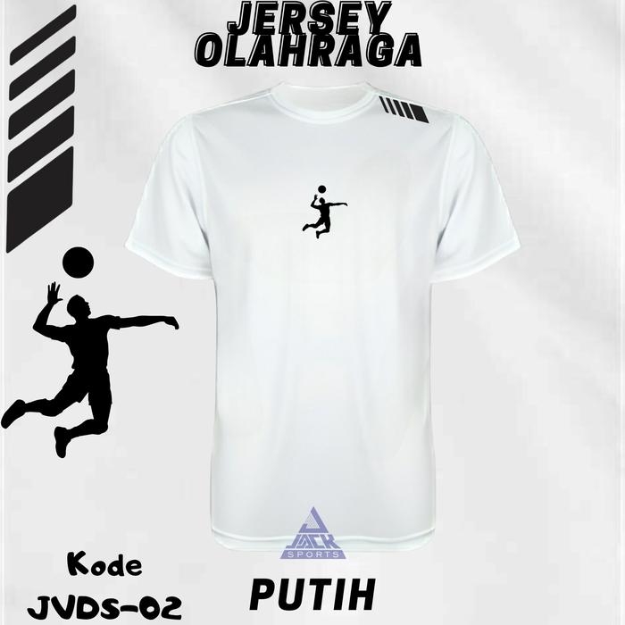 Gambar JVDS-02 JERSEY OLAHRAGA VOLLY SMASHER BAHAN DRIFIT PREMIUM | JERSEY - SMASHER 2 PUTIH, XL dari Jacksport_NEW undefined Tokopedia