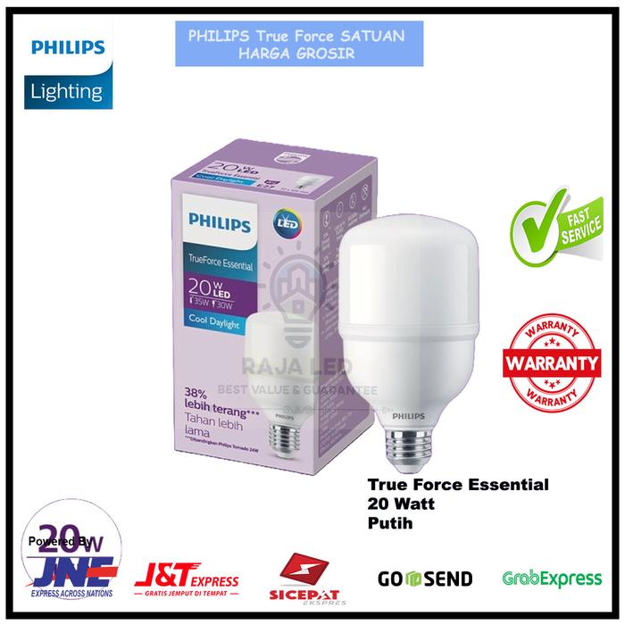 Gambar Philips True Force Essential Led 20 w 25 w  35 w 55 w watt Tforce - 20 WATT dari RAJA LED undefined Tokopedia