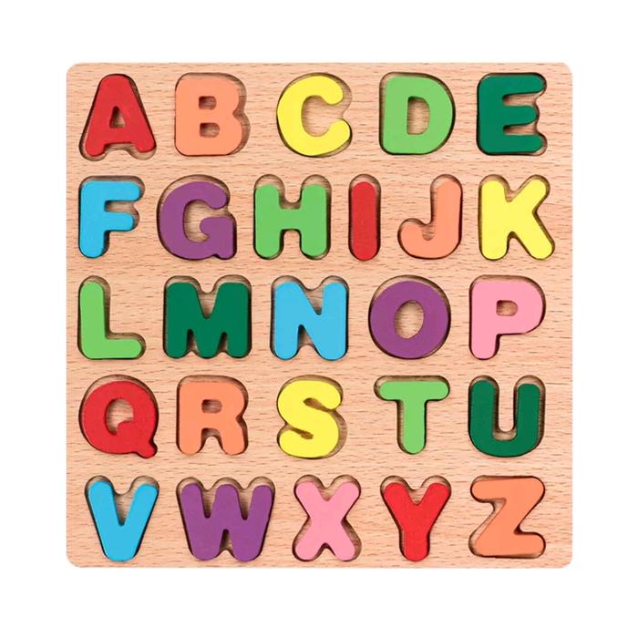 Gambar Chunky Puzzle Alphabet / Numbers / Puzzle Edukasi / Puzzle Kayu Edukas - Huruf Besar dari Sunrise Toys_NEW undefined Tokopedia