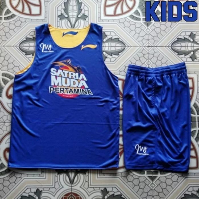Gambar JERSEY BASKET ANAK SATRIA MUDA PERTAMINA BAJU OLAHRAGA BASKET SETELAN - BIRU - KUNING, S dari MH05 online store undefined Tokopedia