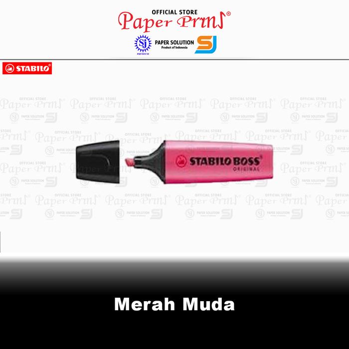 Gambar Highlighter Pen Stabilo BOSS Original - Merah Muda dari Paperpryns undefined Tokopedia