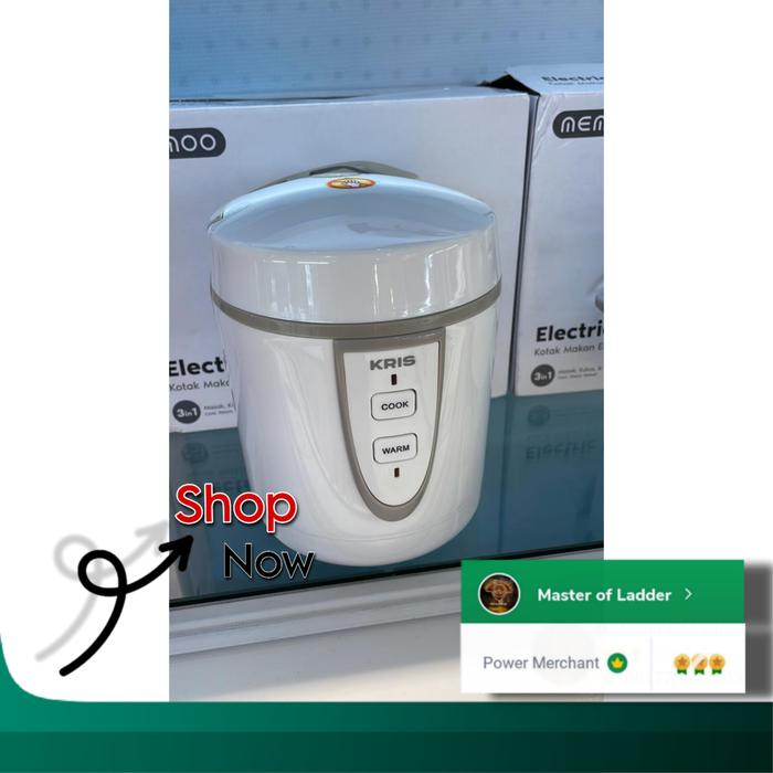 Gambar Mini Rice Cooker 0.3 L Kris Travel Rice Cooker - Putih dari Master of Ladder undefined Tokopedia