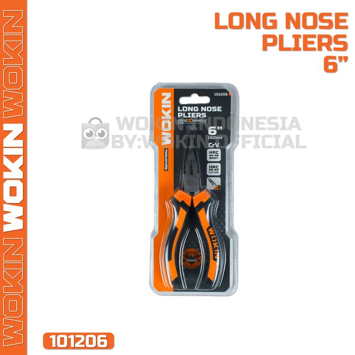 Gambar Tang Lancip / Long Nose Pliers Industrial Wokin - 6" dari Wokin Indonesia undefined Tokopedia