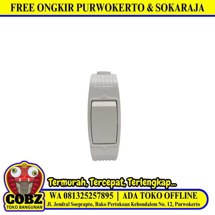 Jual MIKOTEK Saklar Gantung Single Switch Kabel ON OFF PVC Putih - Kab ...