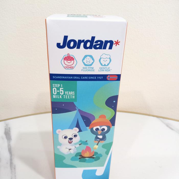 Gambar JORDAN ORAL CARE MIKK TEETH STEP 1 0-5Y/PASTA GIGI BAYI ANAK/ODOL GIGI - LYCHEE dari BABY SHOP BATAM undefined Tokopedia