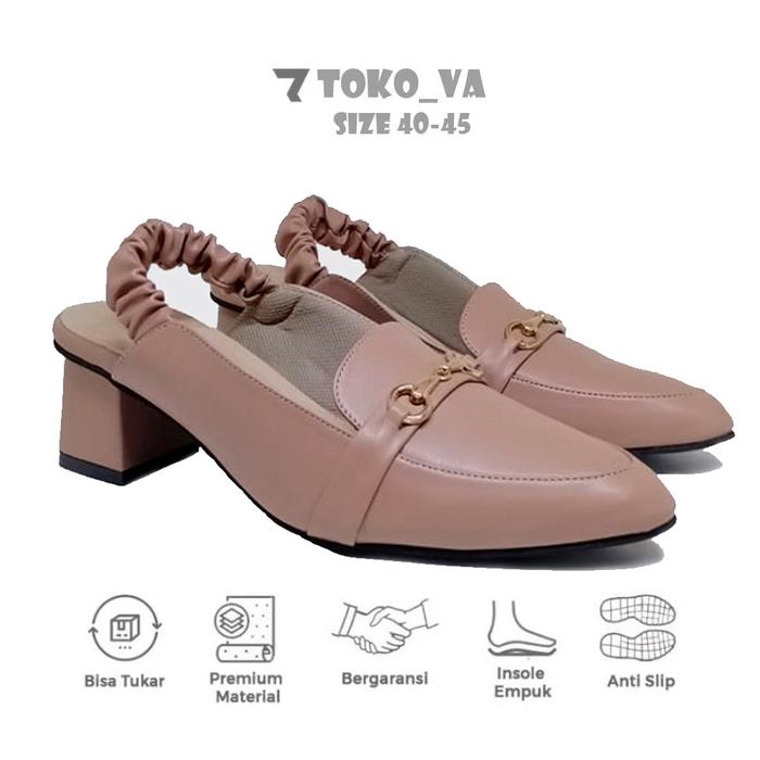 Gambar A.E.M Sepatu Heels Mules Pantofel Formal Wanita Big Size 40-45 Jumbo - AL121 M, 40 dari Toko Va Big Size undefined Tokopedia