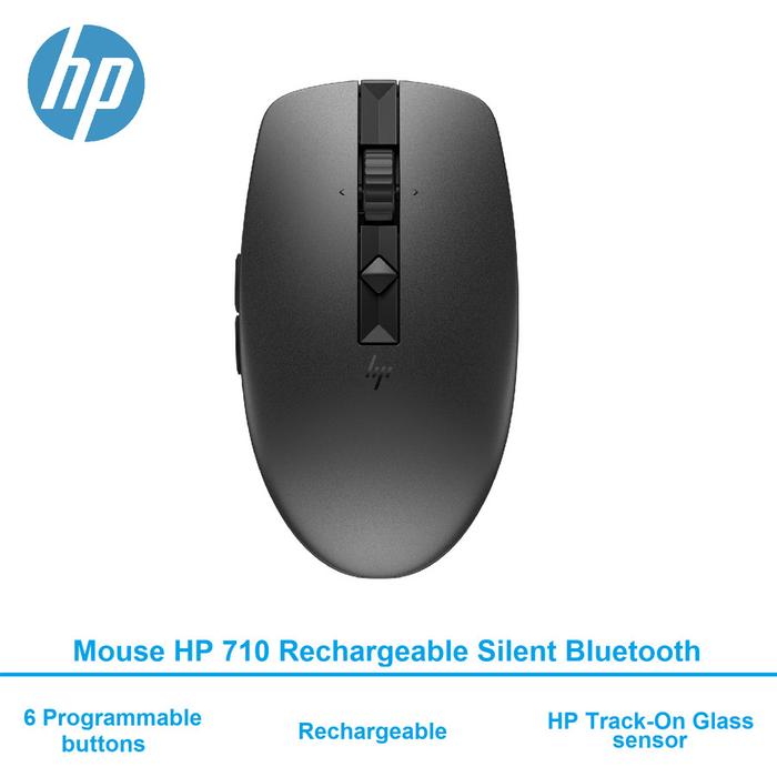 Gambar Mouse HP 710 Wireless Rechargeable Silent Bluetooth - Black dari Surya Mitra Online undefined Tokopedia