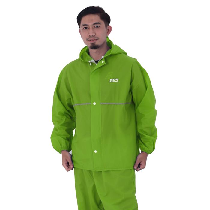 Gambar Custom Logo Jas Hujan KCN Setelan Dewasa Pria Wanita Sealing Press - Stabilo dari KHN Store undefined Tokopedia