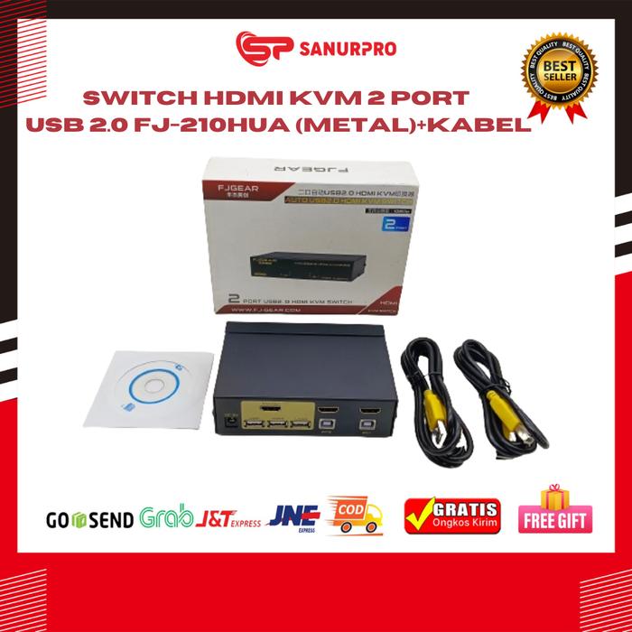 Gambar FJ Gear HDMI KVM Switch Aksesoris Komputer 2 port dari indomedia komputer undefined Tokopedia