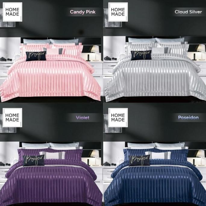 Gambar Sprei Micro Silk Tencel Ukuran 180X200 King Motif Salur Murahselalu0 - POSEIDON, T.40 dari murahselalu0 undefined Tokopedia