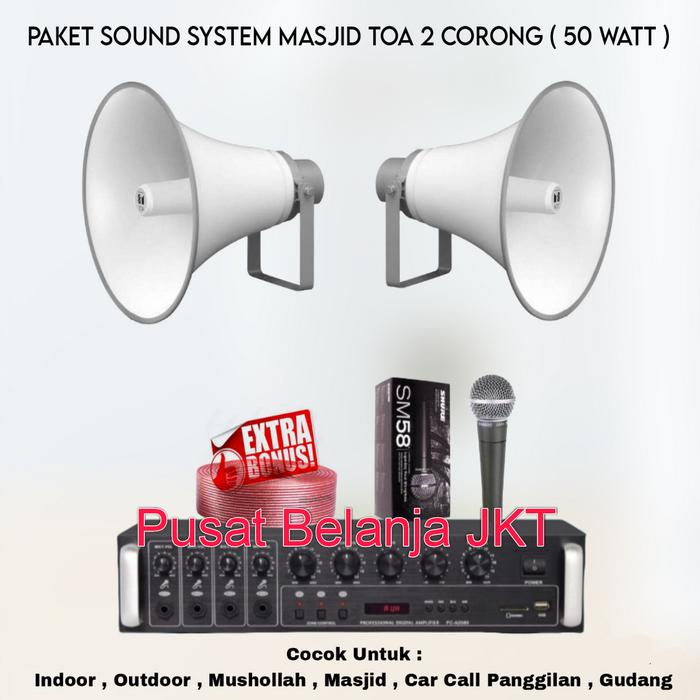 Gambar Paket Sound System Toa Masjid Mushola 2 Corong Toa 50 Watt Original dari PUSAT BELANJA JKT undefined Tokopedia