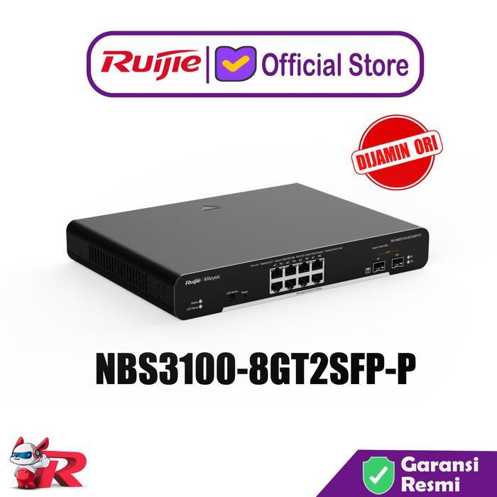Promo Ruijie RG-NBS3100-8GT2SFP-P Cloud Managed PoE Switch Cicil 0% 3x ...