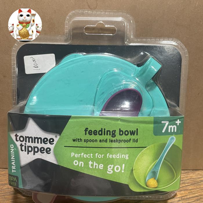 Gambar TOMMEE TIPPEE FEEDING BOWL WITH SPOON & LID MANGKUK MAKAN BAYI dari Tk makmur rejeki undefined Tokopedia