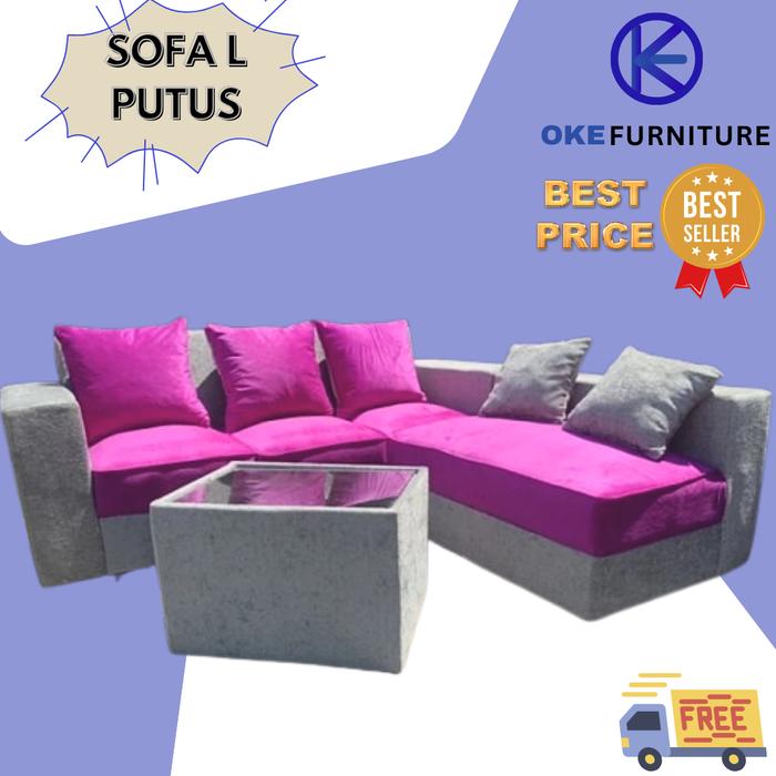 Gambar GRATIS ONGKIR JABODETABEK! Sofa L putus - Sofa Minimalis - Sofa Empuk - Coklat Cream dari Oke Furniture undefined 5 Tokopedia