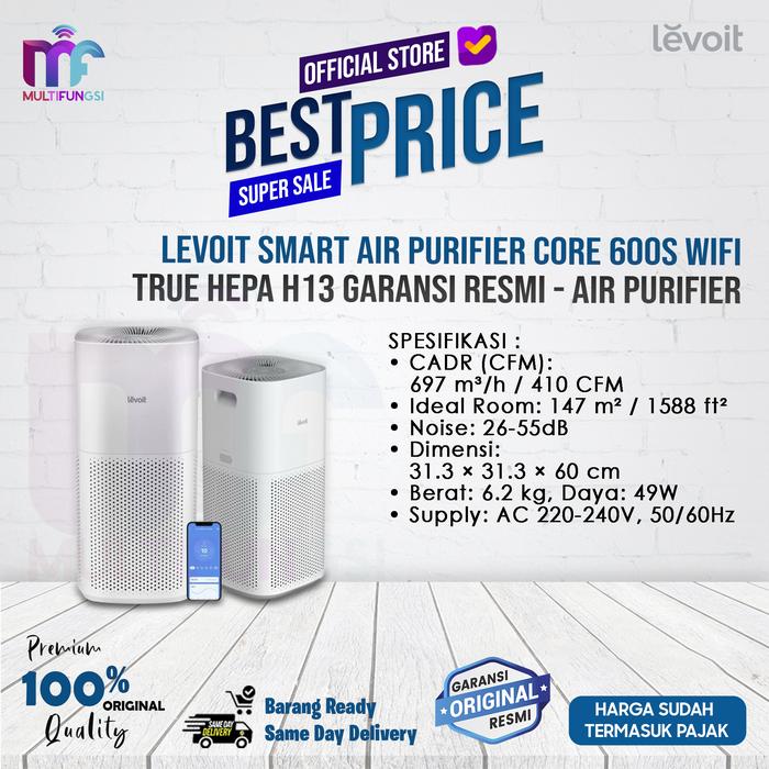 Gambar Levoit Smart Air Purifier Core 600S WiFi True Hepa H13 Garansi Resmi - Air Purifier dari Multifungsi Online undefined Tokopedia