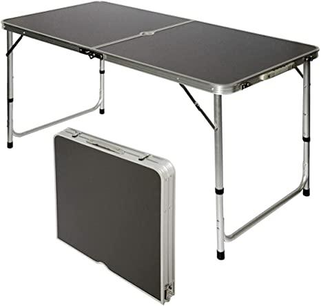 Gambar Meja Lipat Koper Meja Lipat Jualan 120x60cm Lipat Set Koper Camping Outdoor Portable - BLACK dari tokoshenar88 undefined Tokopedia