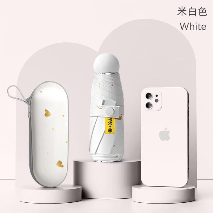 Gambar Payung Lipat Mini Anti UV Payung Mini Kapsul Cute Umbrella Mini Kapsul - Hitam Love dari DatulLengkap undefined 4 Tokopedia
