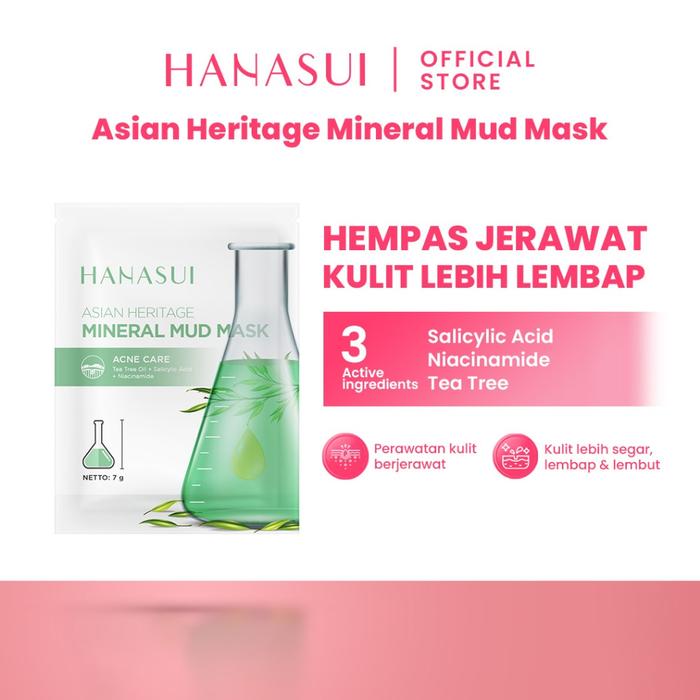 Gambar HANASUI Mineral Mud Mask Masker Wajah 7gr BPOM - AsianMask dari Skinplaza undefined Tokopedia