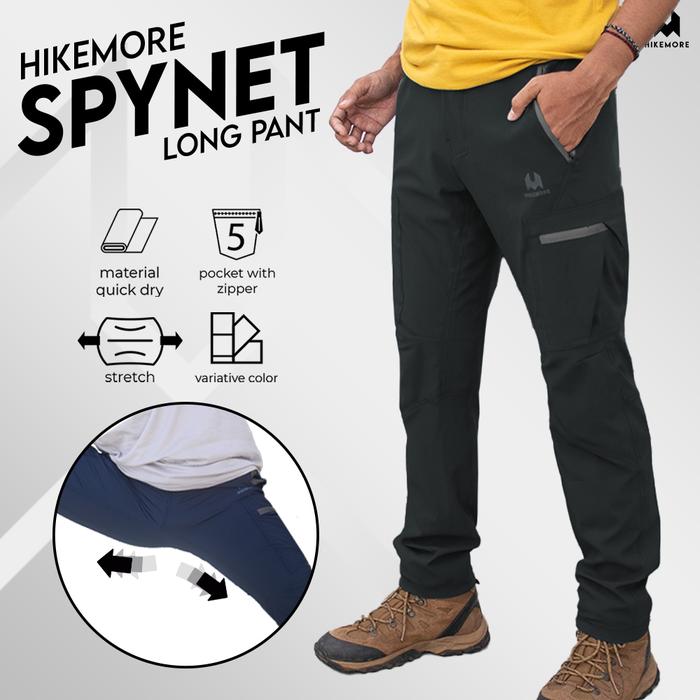 Gambar Celana Panjang Unisex Hikemore Spynet Cargo Hiking Outdoor Quick dry - Black, L dari Hikemore Tangerang undefined Tokopedia