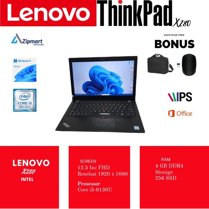 Jual Laptop Lenovo ThinkPad X280 Core i3-8th RAM 4GB SSD 256GB