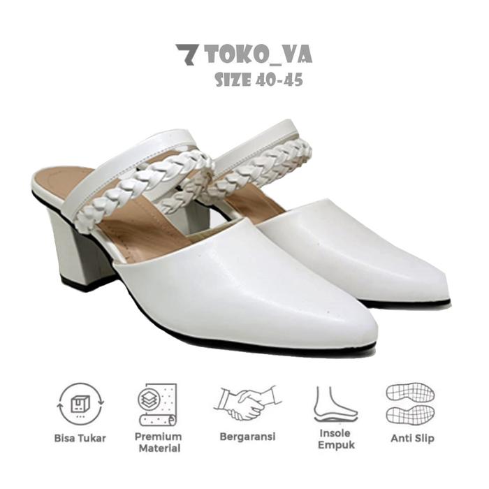 Sepatu High Heels Pesta Wedding Wanita BigSize 41-45 Jumbo Besar  Beige, 44 di Toko Va Big Size Tokopedia