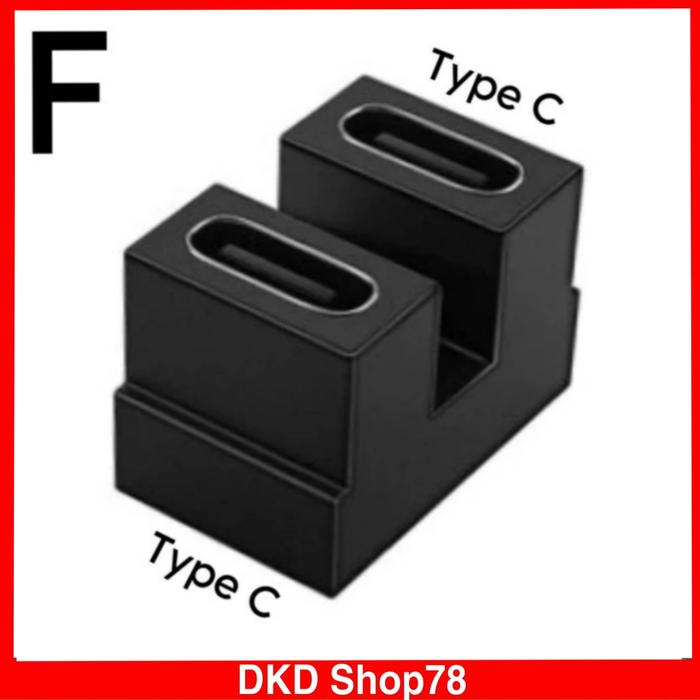 Gambar OTG Adapter Converter USB-C 4.0 To Female Type C 40Gbps 100Watt Elbow - F dari DKD Shop78 undefined Tokopedia
