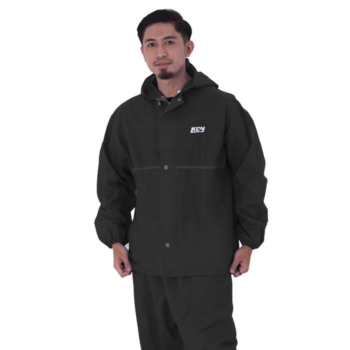 Gambar Custom Logo Jas Hujan KCN Setelan Dewasa Pria Wanita Sealing Press - Hitam dari KHN Store Kab. Sumedang Tokopedia