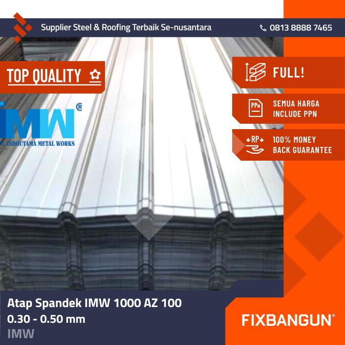 Jual Atap Spandek AZ 100 IMW 1000 Z/A T=0.30 - 0.50 FULL SNI - 0.40mm ...