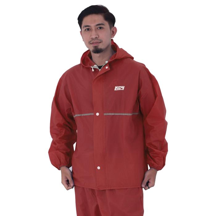 Gambar Custom Logo Jas Hujan KCN Setelan Dewasa Pria Wanita Sealing Press - Marun dari KHN Store undefined Tokopedia