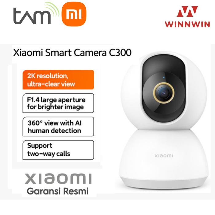 MI CCTV C300 Smart Camera WIFI IP Camera 2K UHD Kamera 360° garansi di  Tokopedia